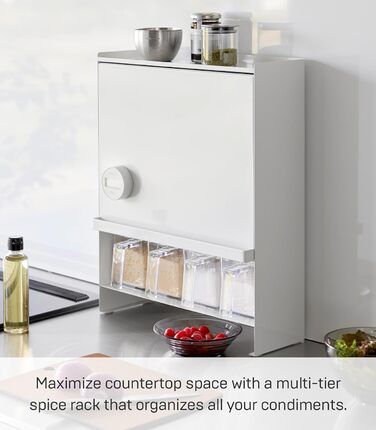 Рівнева підставка для приправ, біла, сталь/POM смола, 38 x 16,3 x 49,2 см Біла 16,3 x 38 x 49,2 см (Д x Ш x В), 2009 TOWER 3-