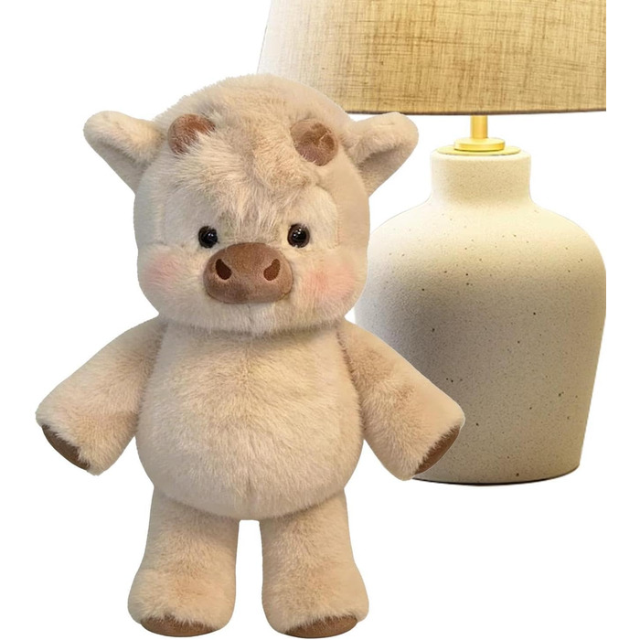 М’яка іграшка корівка Generisch 45 см бежева