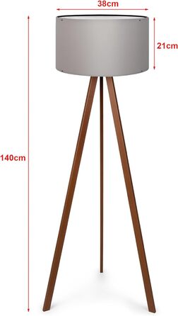 Торшер на штативі світло для вітальні 140 см ефект дерева