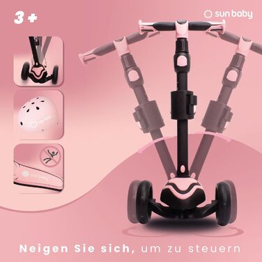Сонячний дитячий самокат самокат дитячий 3 роки, світлодіодний великий 3 колеса, знімне сидіння, дитячий самокат, Childern's Scoot