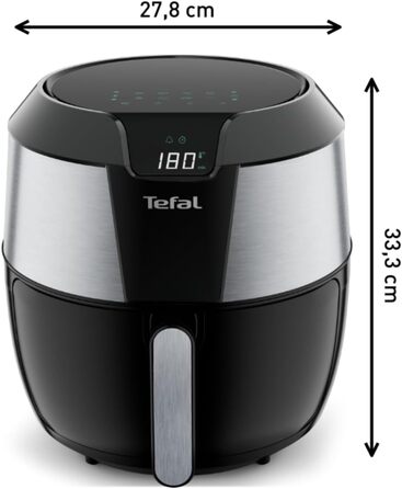Аерофритюрниця Tefal Easy Fry XXL 5,6 л, EY701 XXL повітряний фритюр, 8 програм, нержавіюча сталь