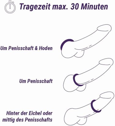 Набір ерекційних кілець Boners, 6 штук, силікон, для тривалої та твердої ерекції, сірий