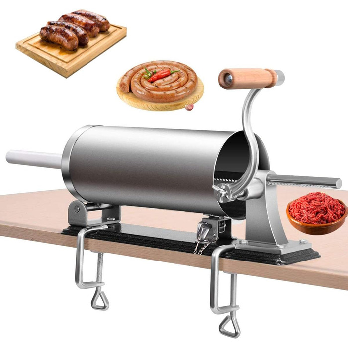 Ручна машина для набивання ковбас RELAX4LIFE 4,8 л, машина для набивання ковбас з 4 наповнювальними трубками, шприц для ковбас для