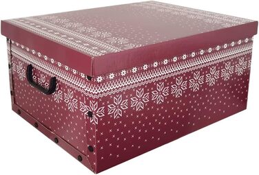 Різдвяна коробка з вкладишами приблизно для 40 різдвяних кульок червоні Kreher