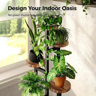 Дерев&39яна підставка для квітів Bamworld, підставка для рослин, полиця для рослин, зовнішня всепогодна 5-ярусна підставка, коричнева, декор для балкону, ґрунт для орхідей
