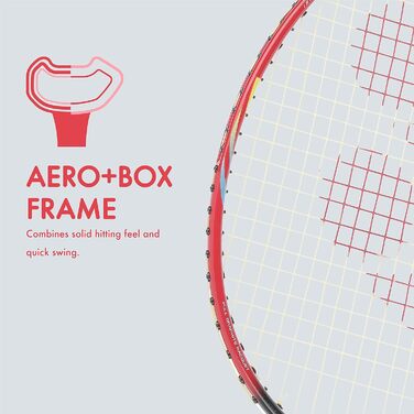 Ракетка для бадмінтону YONEX Graphite серії Astrox Lite (G4, 77 г, натяг 13,6 кг) (Astrox 01 Clear Black Red)