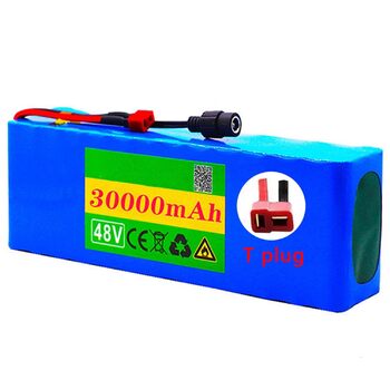 Літій-іонний акумулятор для електровелосипеда 48V 30Ah Акумуляторний блок 13S3P, вбудований BMS, ПВХ акумулятор із зарядним пристроєм BMS XT60/T штекер T-подібний штекер 48V 36Ah
