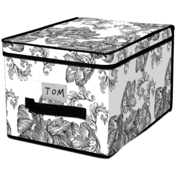 Кошик Idea Home NP-101L Anthracite Flowers 40x30x25 см  (7058548)