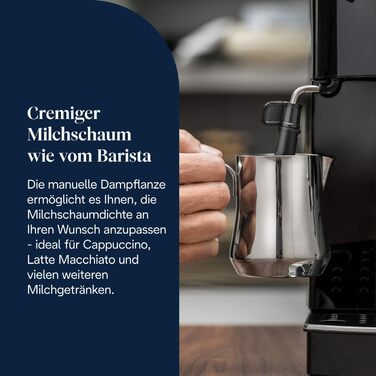 Кавомашина De'Longhi Magnifica S автоматична, 2 напої, 3 функції, чорний/сріблястий