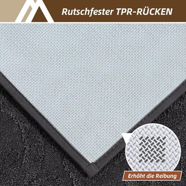 Килимок COSY HOMEER для вловлювання бруду 80 x 120 см, килимок для дверей, що миється, нековзний килимок для входу в приміщенні, килимок для входу, вхідні двері, темно-сірий, 80 x 120 см (прямокутний)