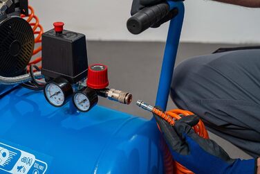 Малошумний повітряний компресор EASE-AIR 50, безмасляний повітряний компресор, максимальний тиск 8 бар, потужність 1 к.с., 50-літр