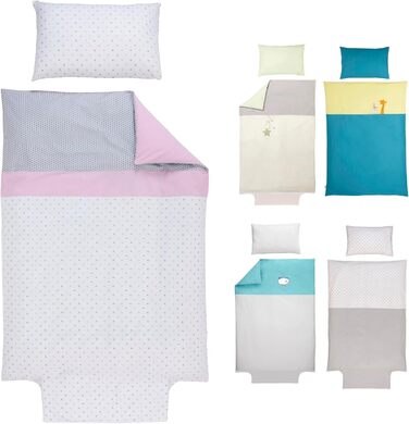 Комплект постільної білизни підодіяльник для ковдри 100х135 см - 100х140 см наволочка 40х60 см - колекція Claudine - 100 органічна