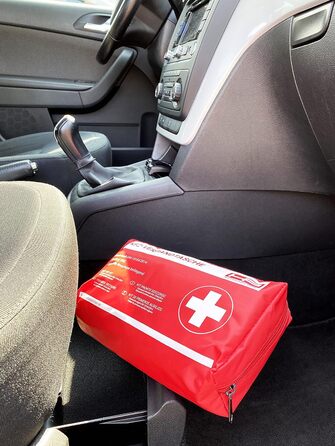 Аптечка червоного кольору - Мінімальний термін зберігання мін. 4 роки Без масок, 10039 KFZ -