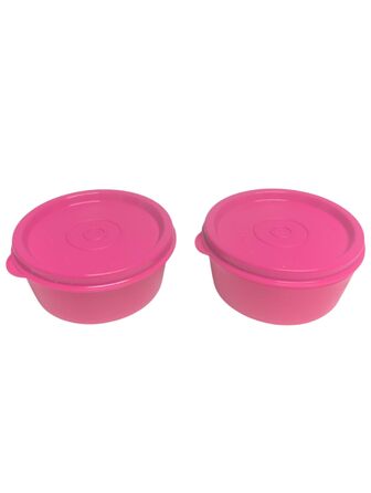 Маленькі контейнери Tupperware Smidgets, міні, 90 мл, з кришками, 2 шт., гномики Smidgets (рожеві, 2 шт. в упаковці, 90 мл)