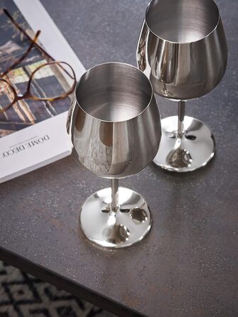 Келихи для вина ECHTWERK з нержавіючої сталі, набір келихів для вина, келихи для червоного вина, келихи для кемпінгу, келихи для к