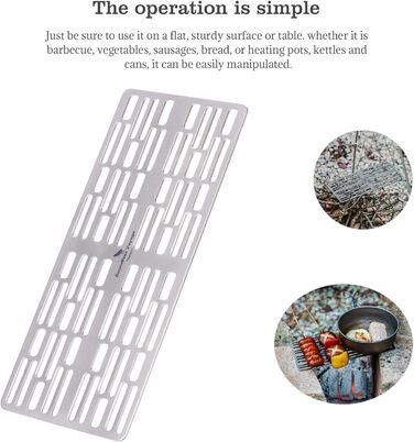 Титанова решітка для приготування їжі Решітка для гриля на відкритому повітрі Деревне вугілля Барбекю Сітка Тарілка для гриля Надл