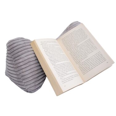 Подушка для читання Sleepling Book Pillow, 38 x 18 см, сріблясто-сіра, кістка для читання з м&39якої мікрофібри (380 г/м), сертифікована Oeko-Tex, можна прати при 30 градусах, 38 x 18 см сірого кольору