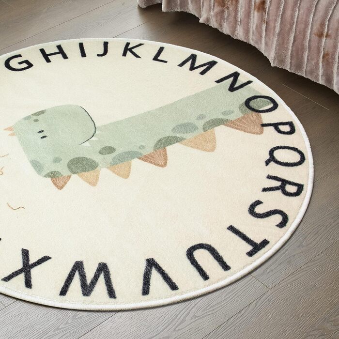 Дитячий килимок килимок для дитячої кімнати круглий з коротким ворсом, нековзний миється ігровий килимок для хлопчиків дівчаток із