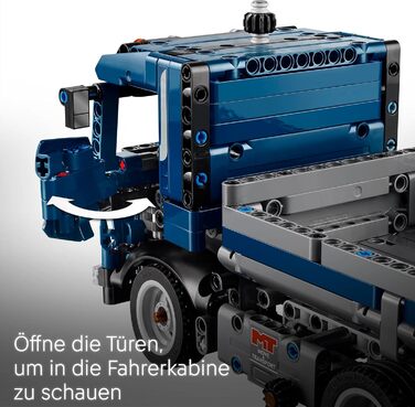 Іграшка LEGO Technic Самоскид з кермом та рухомою платформою - Синя будівельна машина - Ідея подарунка на день народження або свята - Конструктор для хлопчиків та дівчаток віком від 9 років 42203