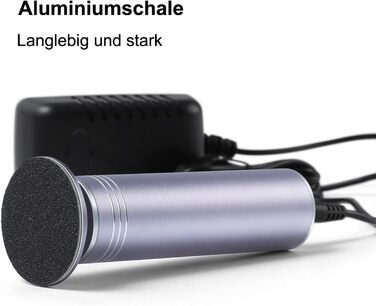 Електрична пилка для видалення мозолів з регульованою швидкістю для професійного педикюру зі змінними пилками для мертвої жорсткої потрісканої шкіри, зі змінною шліфувальною подушечкою 60 шт. (сіра)