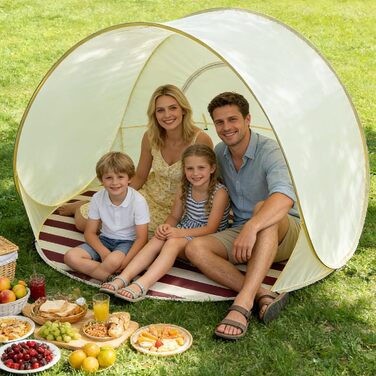 Розкладний пляжний намет із захистом від ультрафіолету, XXL, 3-4 особи, UPF 40, розкладний пляжний намет для немовлят, одноразовий пляжний намет із захистом від ультрафіолету та вітрозахисною плівкою, пляжний намет, розкладний сонцезахисний козирок, розкл