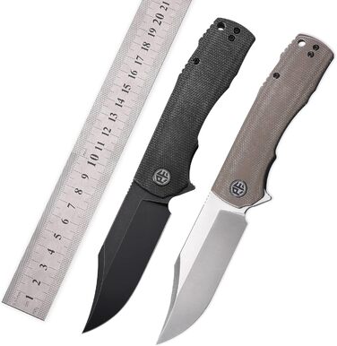 Складаний ніж PFP03 Victor, клинок зі сталі K110, лезо 3,58', рукоятка з мікарти, кишеньковий ніж EDC (хакі мікарта)