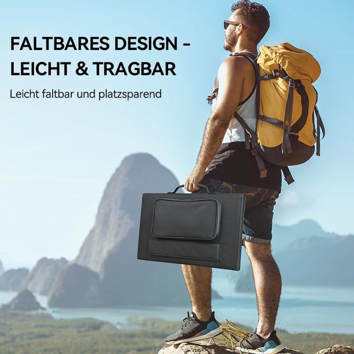 Складана сонячна панель 100 Вт, Сумісність Модуль адаптера живлення DJI для сонячної панелі (MPPT), Power 2000, Power 1000 V2, Power 1000, Складана сонячна панель Power 500 100 Вт