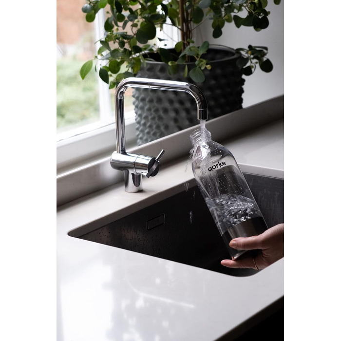 ПЕТ пляшки aarke 2 упаковки для виробника газованої води Carbonator 3, без BPA з деталями з нержавіючої сталі, 800 мл, AASPB1-STEEL 2 упаковки 800 мл