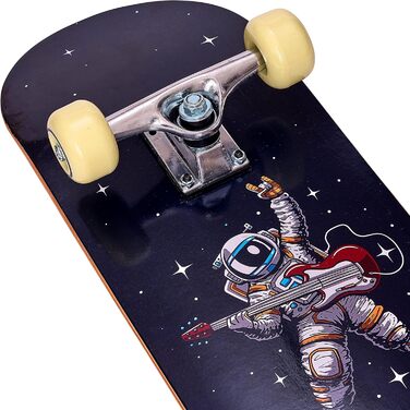 Дитячий скейтборд Apollo, невелика повноцінна дошка з кульковими підшипниками ABEC 3 та алюмінієвими вантажівками, класний дизайн для дітей, круїзерні дошки для дівчаток та хлопчиків, дитячий скейтборд від 3 років Space Rock - 28