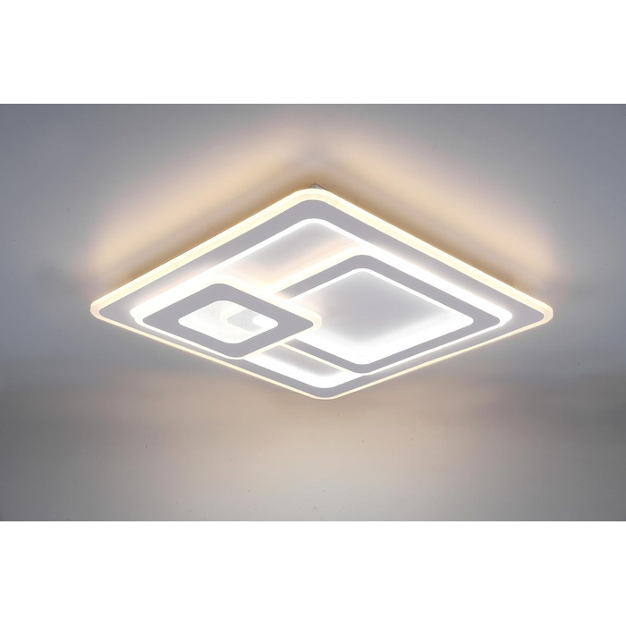 Стеля LED-світильник Trio Leuchten Mita 629219331, матовий білий метал, акрил, 76 Вт, з пультом, димером та зміною кольорів, 551см
