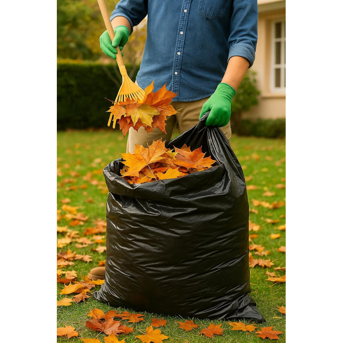 Міцні сміттєві мішки Babylonplast 120 л (80 шт. ) чорного кольору Міцні сміттєві мішки Міцні сміттєві мішки, стійкі до розривів 70110 см Перероблювані та екологічно чисті Мішки для будівельних відходів 70 мкм/Тип 100