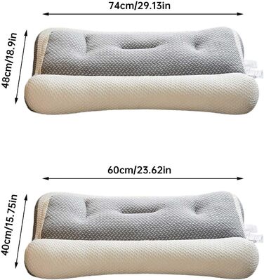 Подушка Proease для лікування апное сну, ортопедична подушка Proease для глибокого сну, подушка для лікування апное сну Pro Ease, подушка для шийного відділу шиї, суперергономічна, захищає шию та хребет (біла)