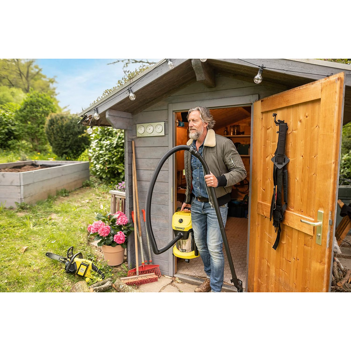Акумуляторний пилосос для вологого/сухого прибирання Krcher WD 3-18, вкл. фільтр, щілинну та насадку для вологого/сухого прибиранн