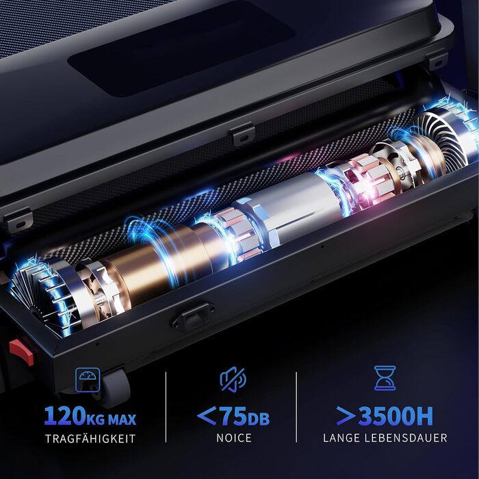 Домашня бігова доріжка - Складані бігові доріжки до 12 км/год Електричні бігові доріжки зі світлодіодним дисплеєм Килимок для ходьби Тихий біговий килимок для домашнього офісу 120 кг макс. з 3 режимами LUYATA