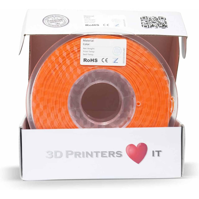 Мм ПОМАРАНЧЕВИЙ 1кг - високоякісна нитка для 3D-друку, легко друкується, ідеально підходить для моделей та прототипів, 3D PLA 1.75
