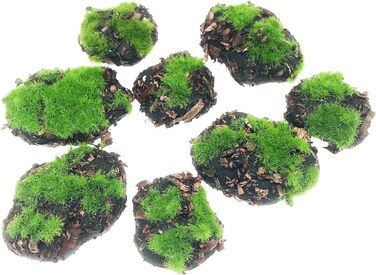 Учних мохових кульок, 30 декоративних штучних мохових каменів і 8 шт. учних мохових каменів із тирси для створення квіткових композицій, казкових садів і ремесел, 38 шт.