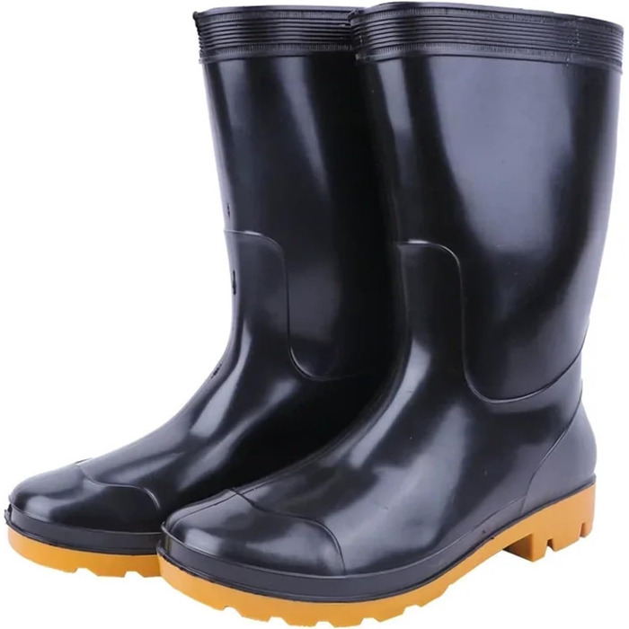 Чоловіче гумове взуття, чоловічі гумові чоботи, взуття для роботи, кухні, водонепроникне чоловіче взуття, дощова автомийка, чорні, розмір 43 EU