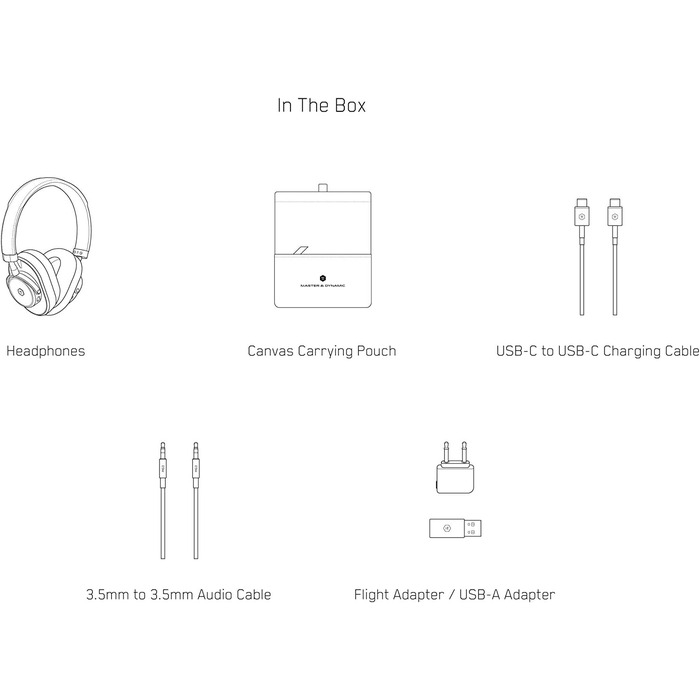Бездротові накладні навушники Master & Dynamic MW65 ANC, навушники з функцією шумозаглушення, навушники преміум-класу, Bluetooth н