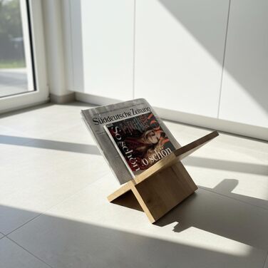 Сучасна підставка для газет з масиву дерева Папка для журналів Тримач для журналів Дерев&39яна підставка для газет Тримач для журналів та кошик для газет Зберігання журналів (натуральний)