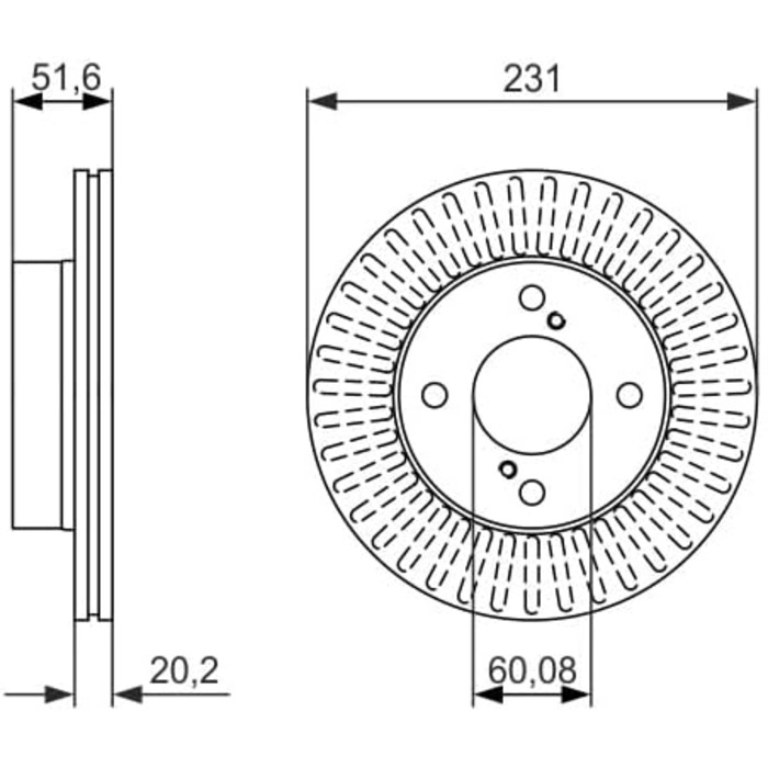 Гальмівні диски передні Bosch BD1608 230,9 мм комплект (2 шт.)