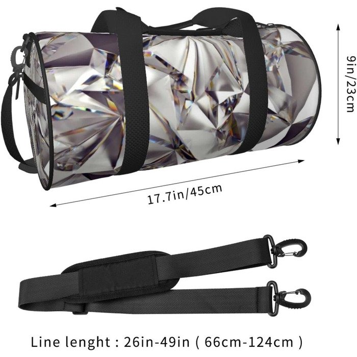 Дорожня сумка-циліндр з діамантовим візерунком, спортивна сумка для чоловіків та жінок, сумка-мішок, спортивна дорожня сумка
