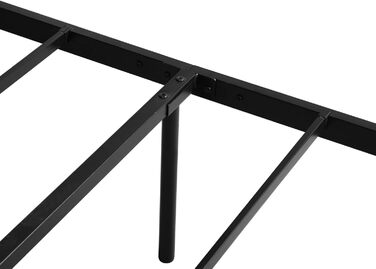Каркас двоспального ліжка, ліжко, підходить для матраца 140 x 190 см, металеве ліжко, сучасний каркас ліжка, з узголів&39ям, каркас гостьового ліжка, для підлітків, спальня, чорний