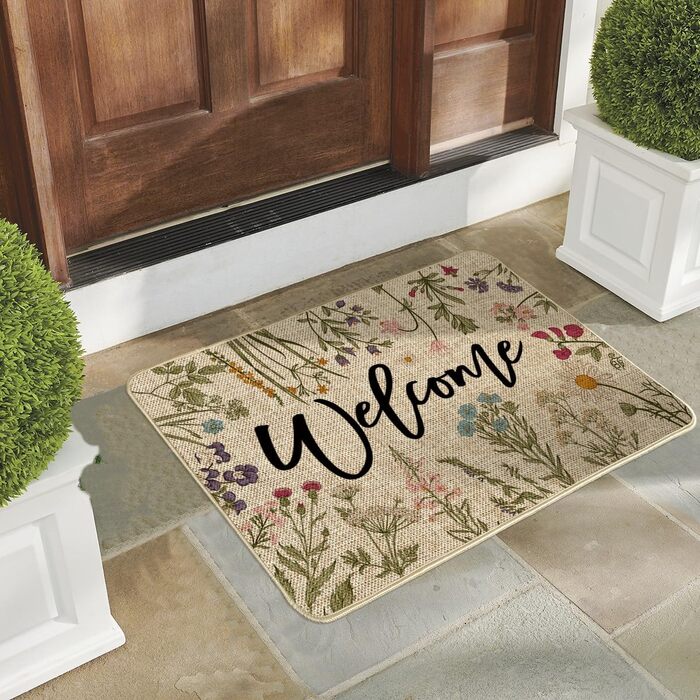 Килимок для дверей, декор для дому, кухонний килимок, килимок для підлоги для внутрішнього та зовнішнього декору 40x60 см 40 x 60 см бежевий