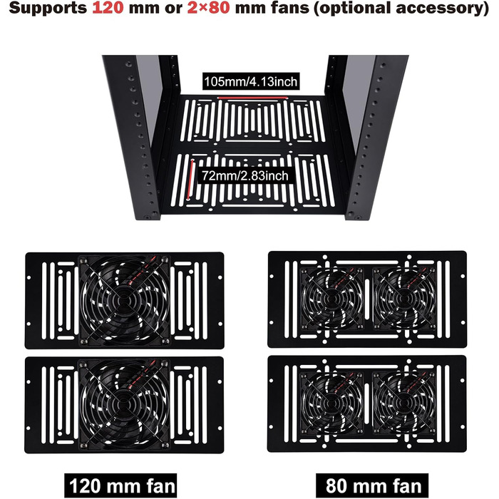 Серверна стійка GeeekPi 4U, 10-дюймова мережева стійка для серверів, мережевого та аудіо/відео обладнання, кріплення для стійки DeskPi RackMate T0 Plus, глибина 260 мм, чорний колір, 4U x 10,23&quot x Ш