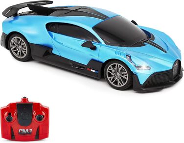 Машинка на радіокеруванні CMJ RC CARS Bugatti Divo Blue 124, офіційно ліцензована, робочі фари в масштабі 124, 2.4 ГГц