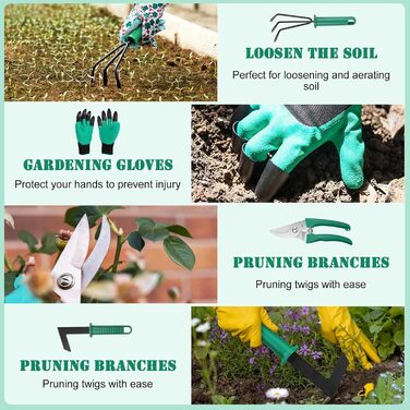 Набір садових інструментів з 13 предметів для бонсай інструменти для копання, садові рукавички, для догляду за рослинами, обрізки, стартовий набір інструментів для початківців у бонсай