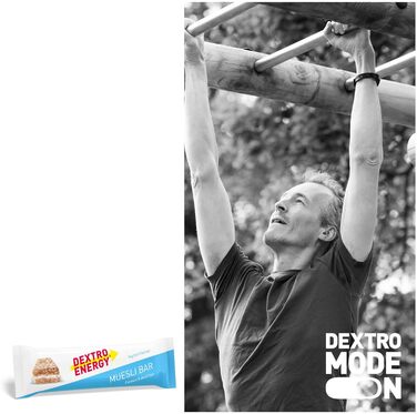 Йогуртовий батончик DEXTRO ENERGY Muesli - 25x35 г (25 шт.) - Смачний злаковий батончик як альтернатива шоколадним батончикам, для швидкого та тривалого постачання вуглеводів. Йогурт одинарний
