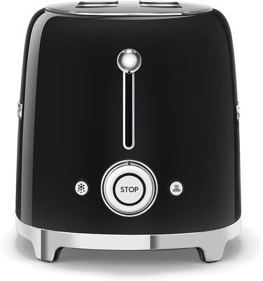 Тостер Smeg TSF01BLEU 2 скибочки, чорний