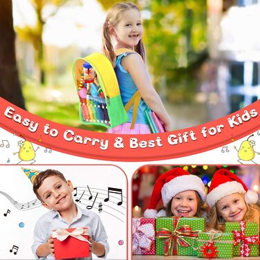 Музичні інструменти для дітей набір - 25 шт. дитячі іграшки від 2 3 років - дерев'яні іграшки барабан ксилофон для дітей - маленьк