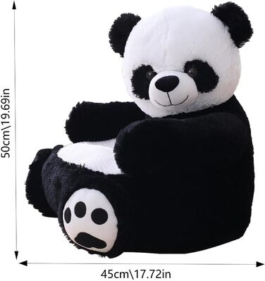 Дитяче тканинне крісло-панда pologmase Плюшеве дитяче крісло-диван-панда, дитячий диван-крісло для читання, сидіння-підтримка для тварин для дітей, малюків, хлопчиків, дівчаток, велика панда